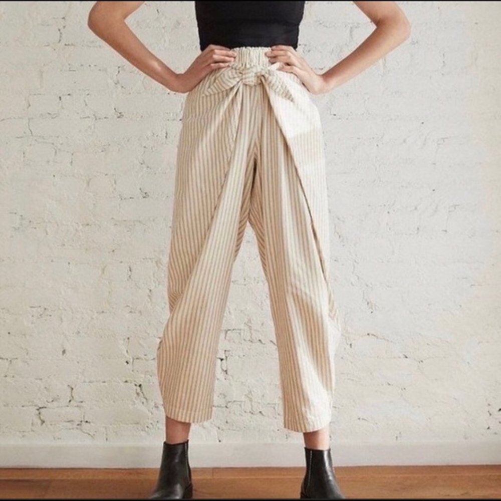 Urban Outfitters Silence + Noise Striped Wrap Tie Pants
